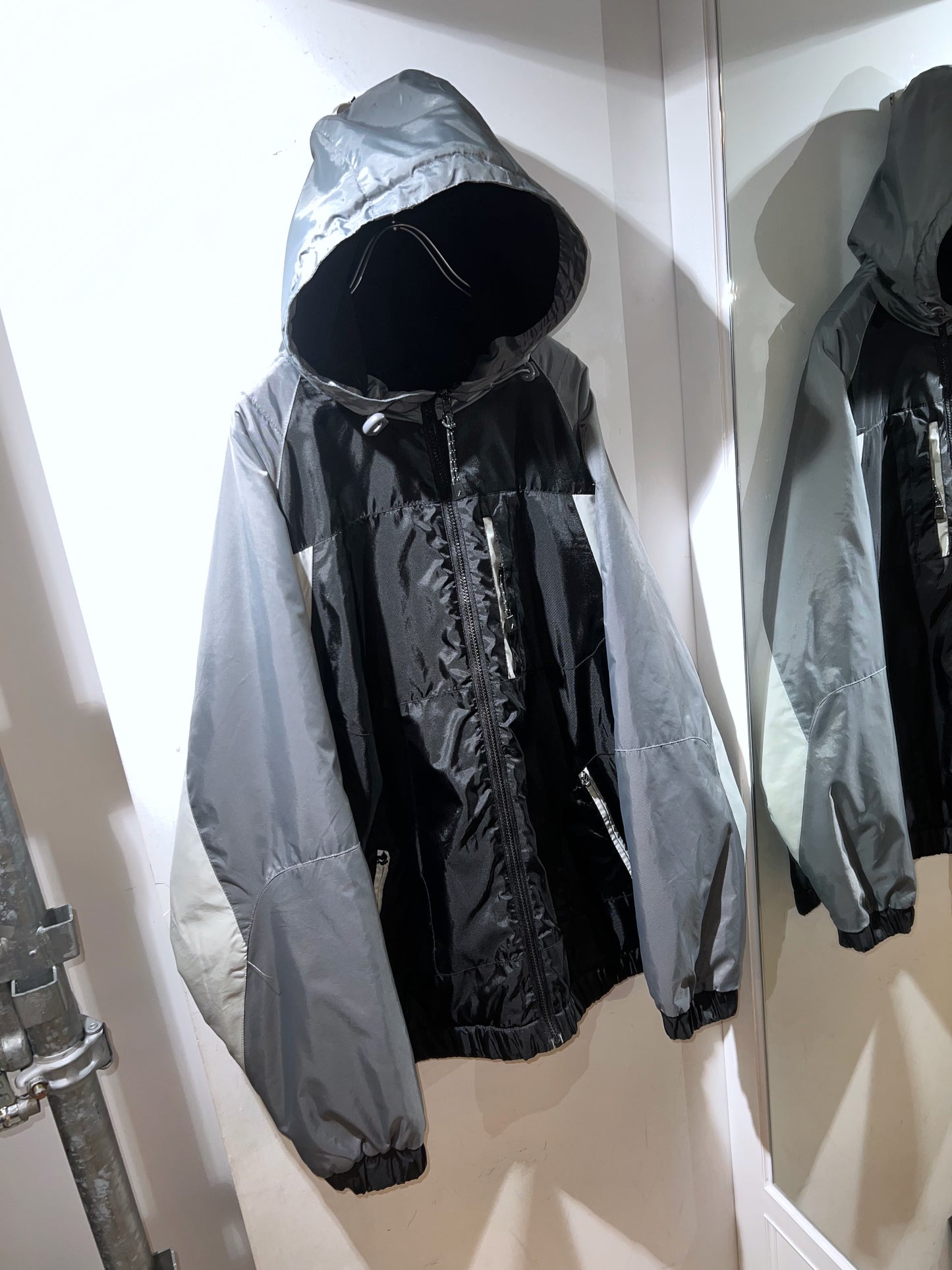 Athletech Color Block Fleece Lining Nylon Jacket