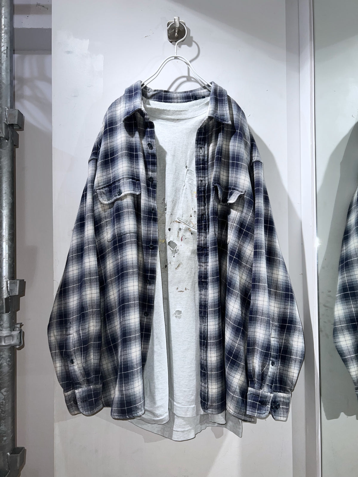 Old Harbor Bat Oversized Flannel Shirt