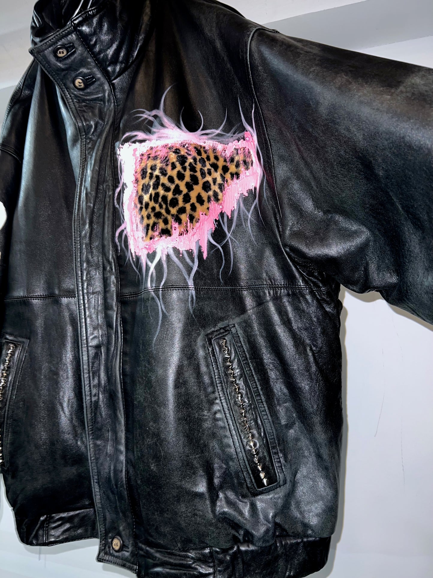 'CLEAR-EYED' Goose Down Leather Jacket