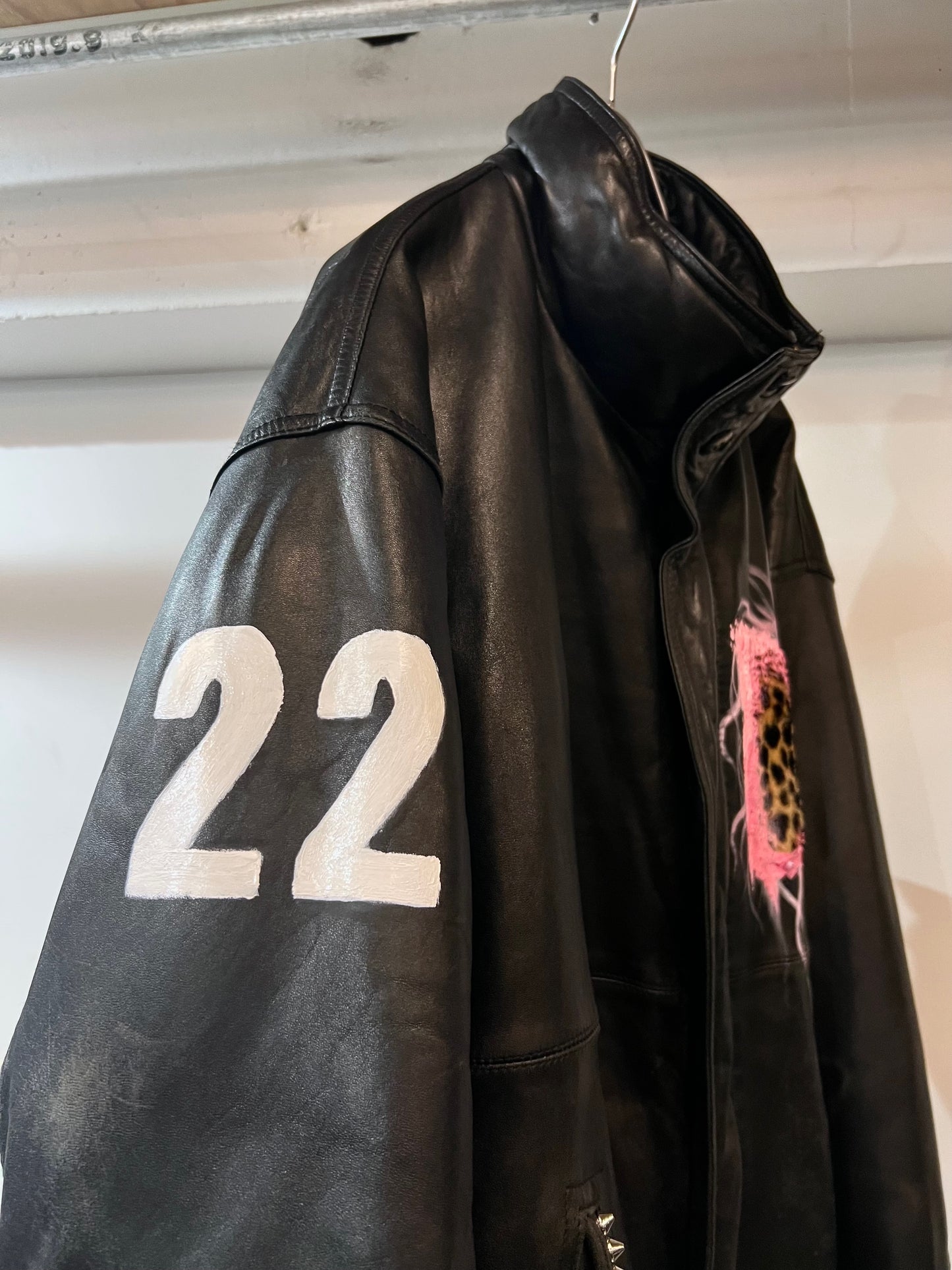 'CLEAR-EYED' Goose Down Leather Jacket