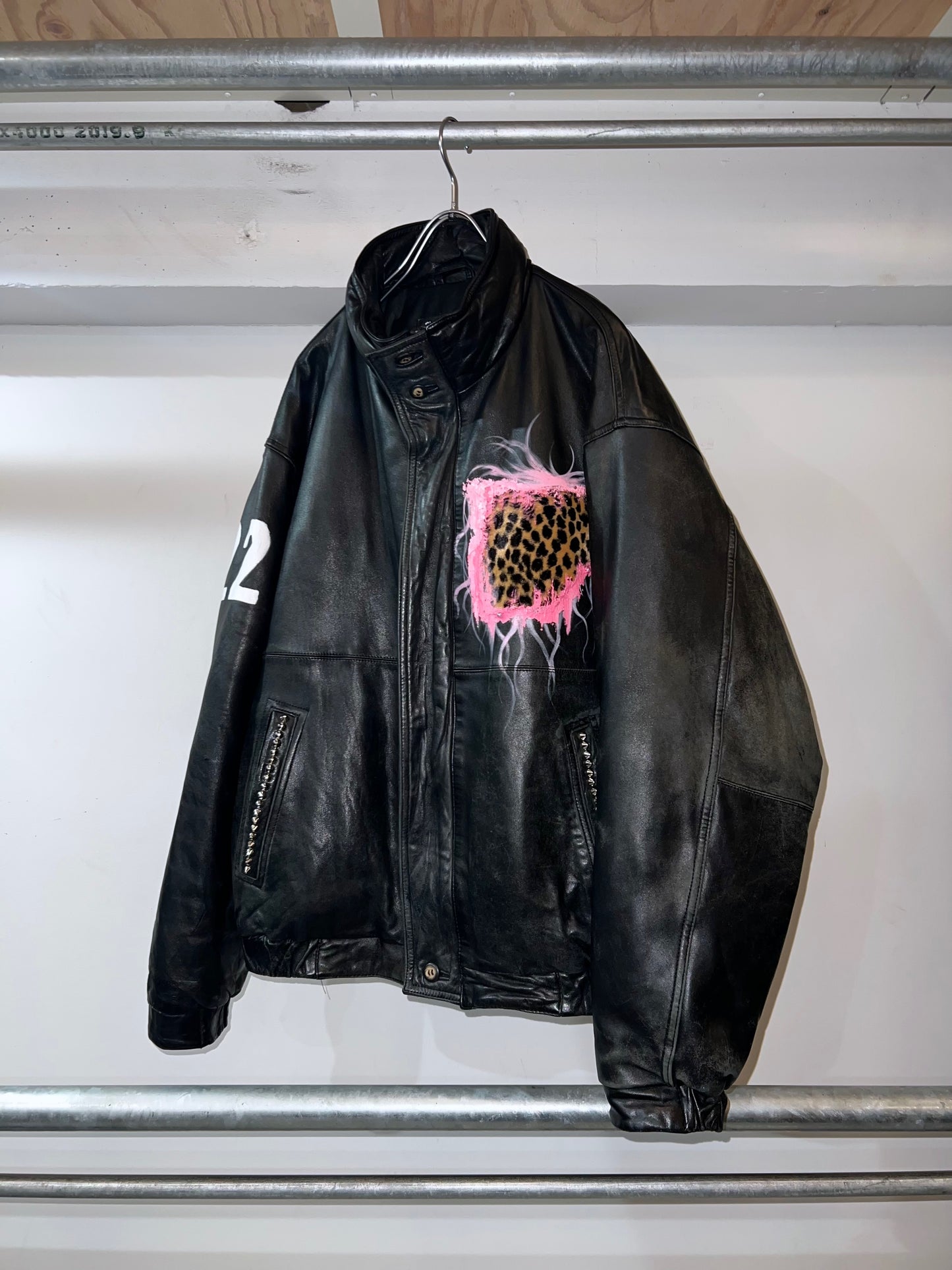 'CLEAR-EYED' Goose Down Leather Jacket