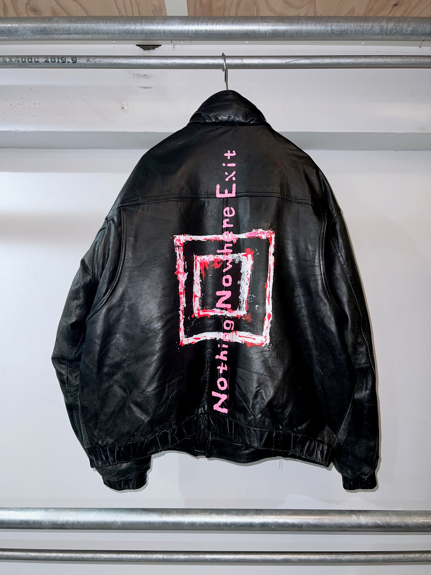 'CLEAR-EYED' Goose Down Leather Jacket