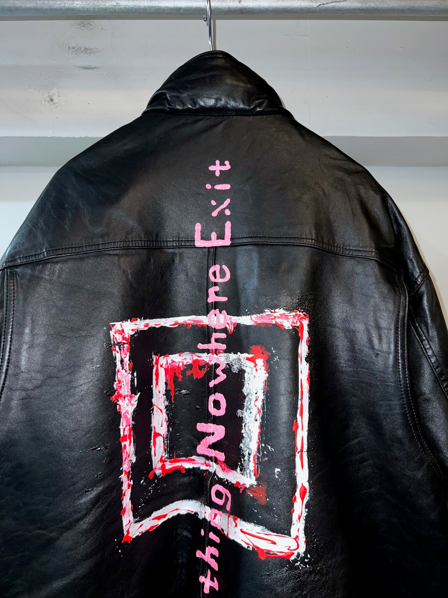 'CLEAR-EYED' Goose Down Leather Jacket