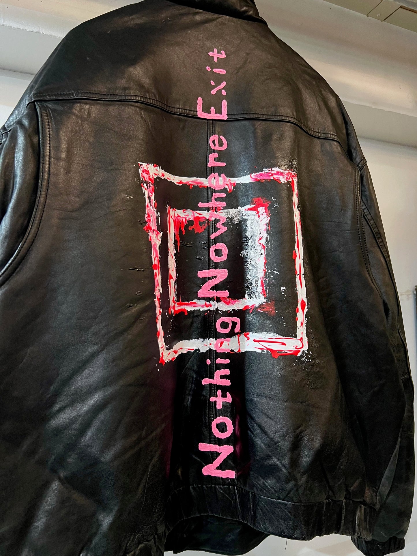 'CLEAR-EYED' Goose Down Leather Jacket