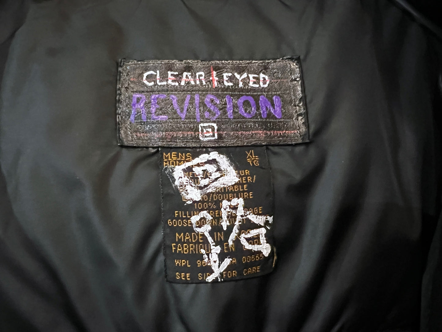 'CLEAR-EYED' Goose Down Leather Jacket