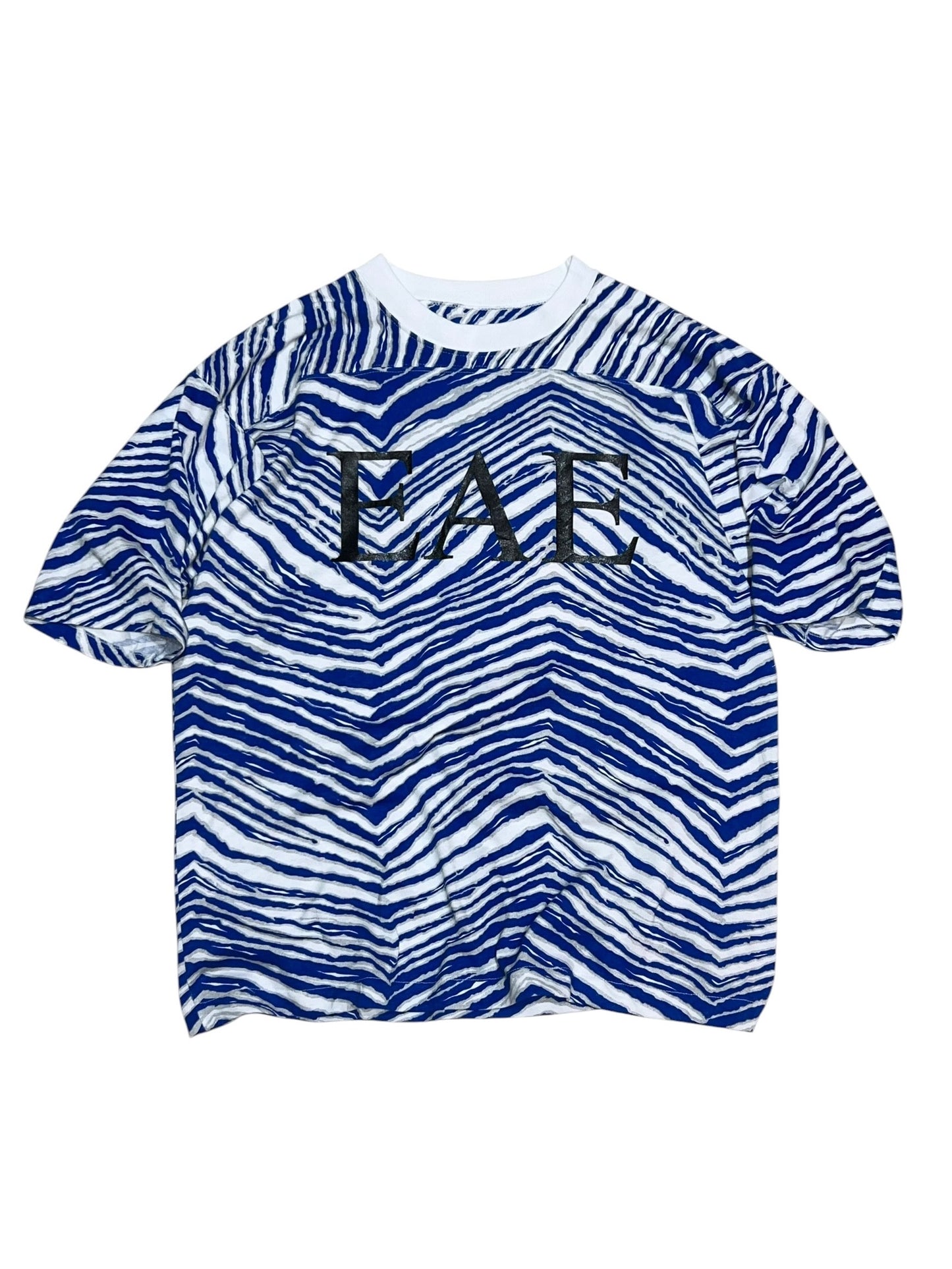 Blue Zebra Football Tee