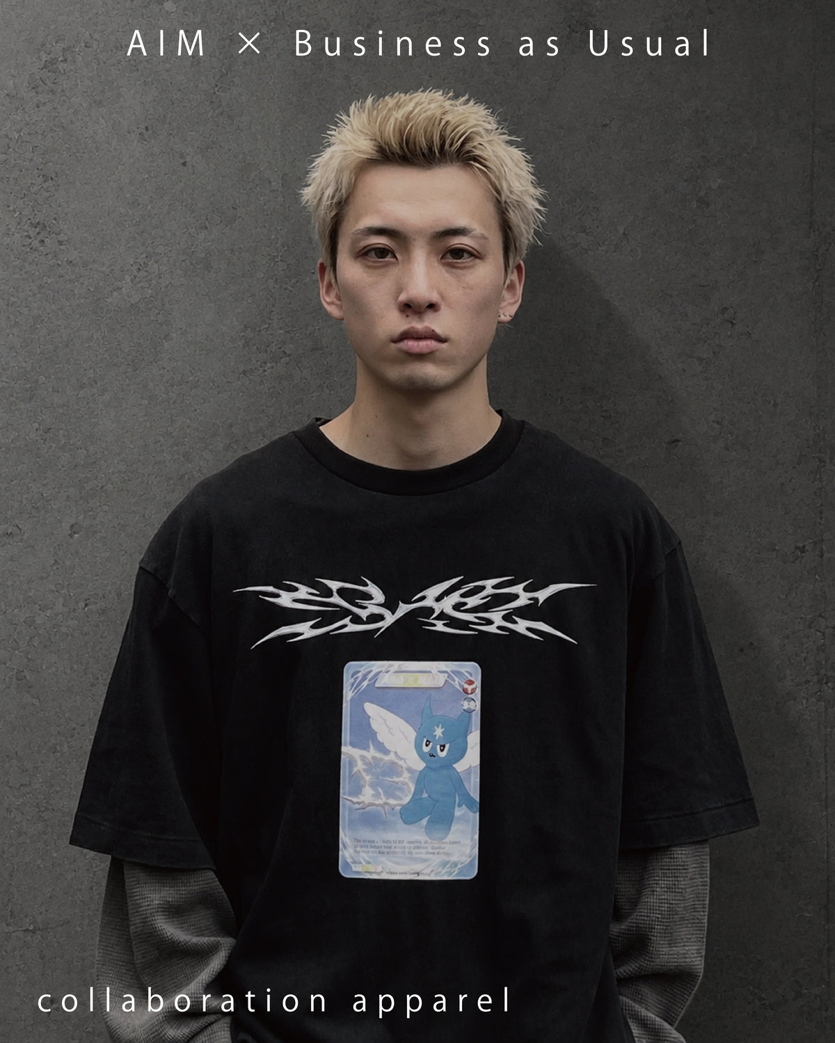AIM × BAU Trading Card Graphic T-shirt