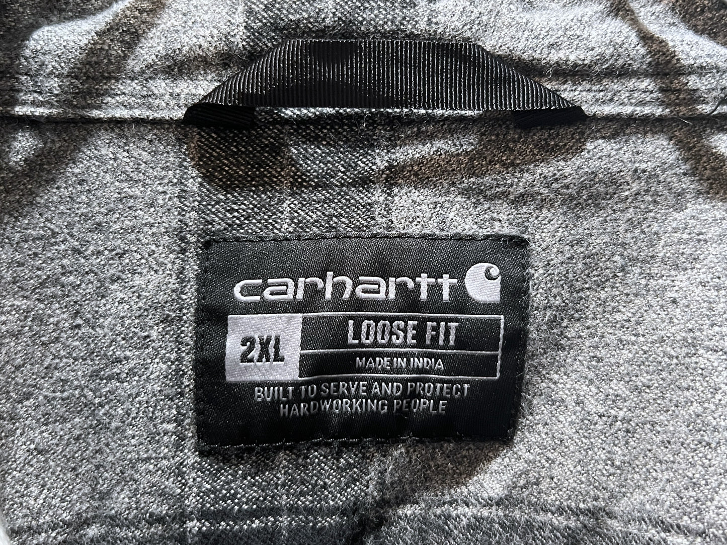 Carhartt Plus-sized Heavy Weight Plaid Shirt