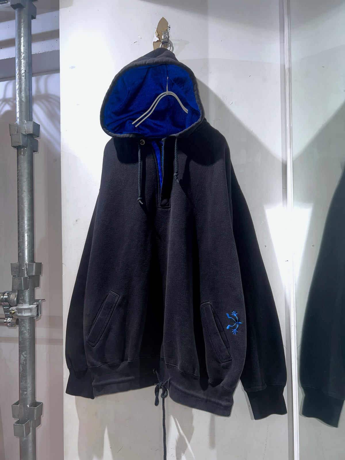90s bigtime 1/4 Zip Boxy Hoodie