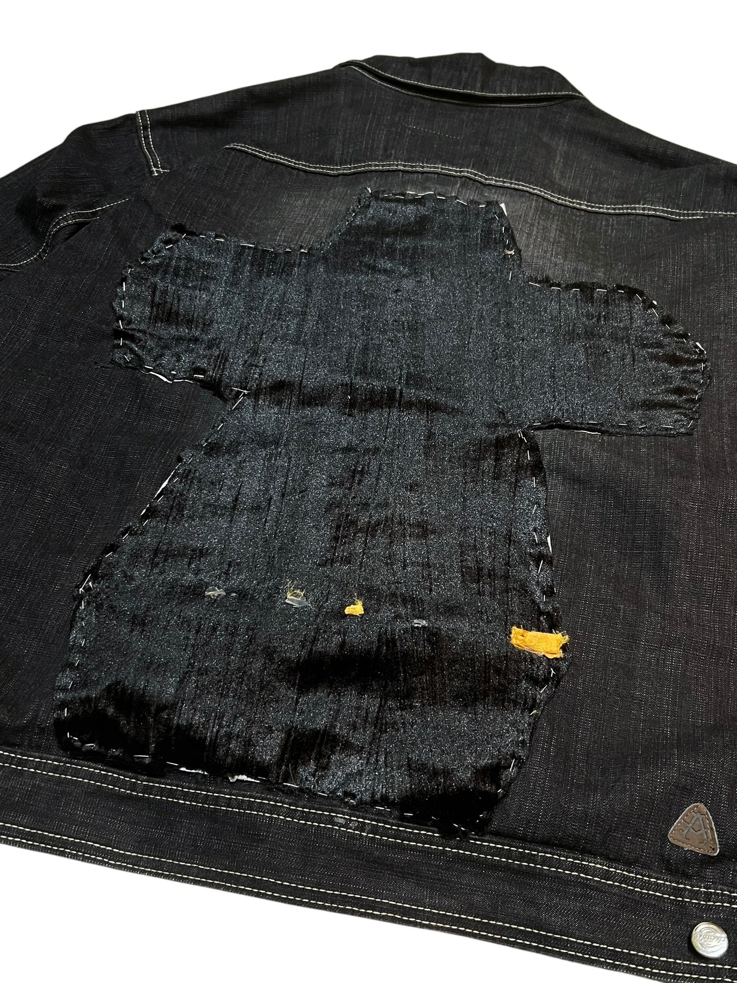 akdmks custom black oversized denim jacket