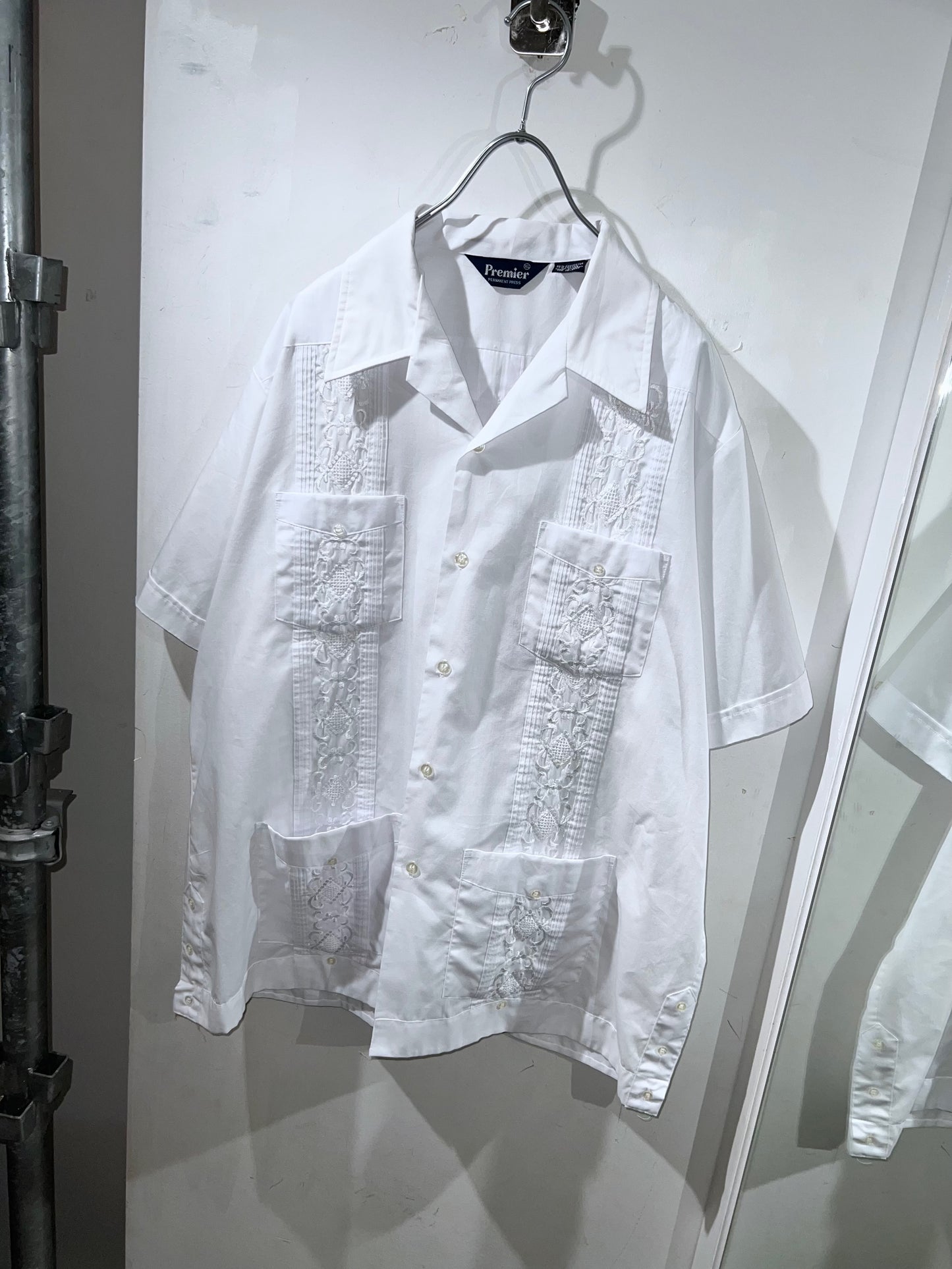 Vintage Premier White Guayabera Shirt