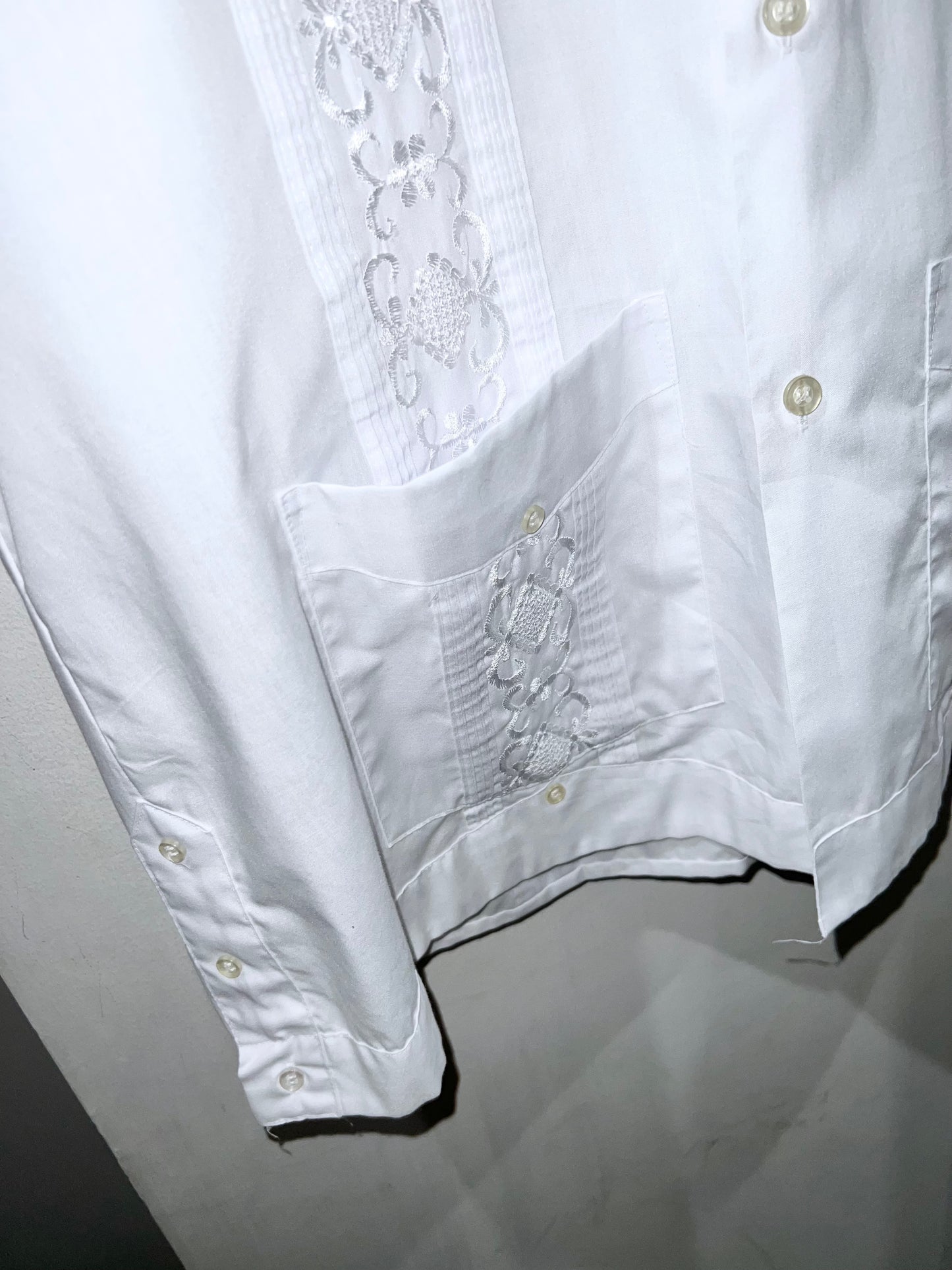Vintage Premier White Guayabera Shirt