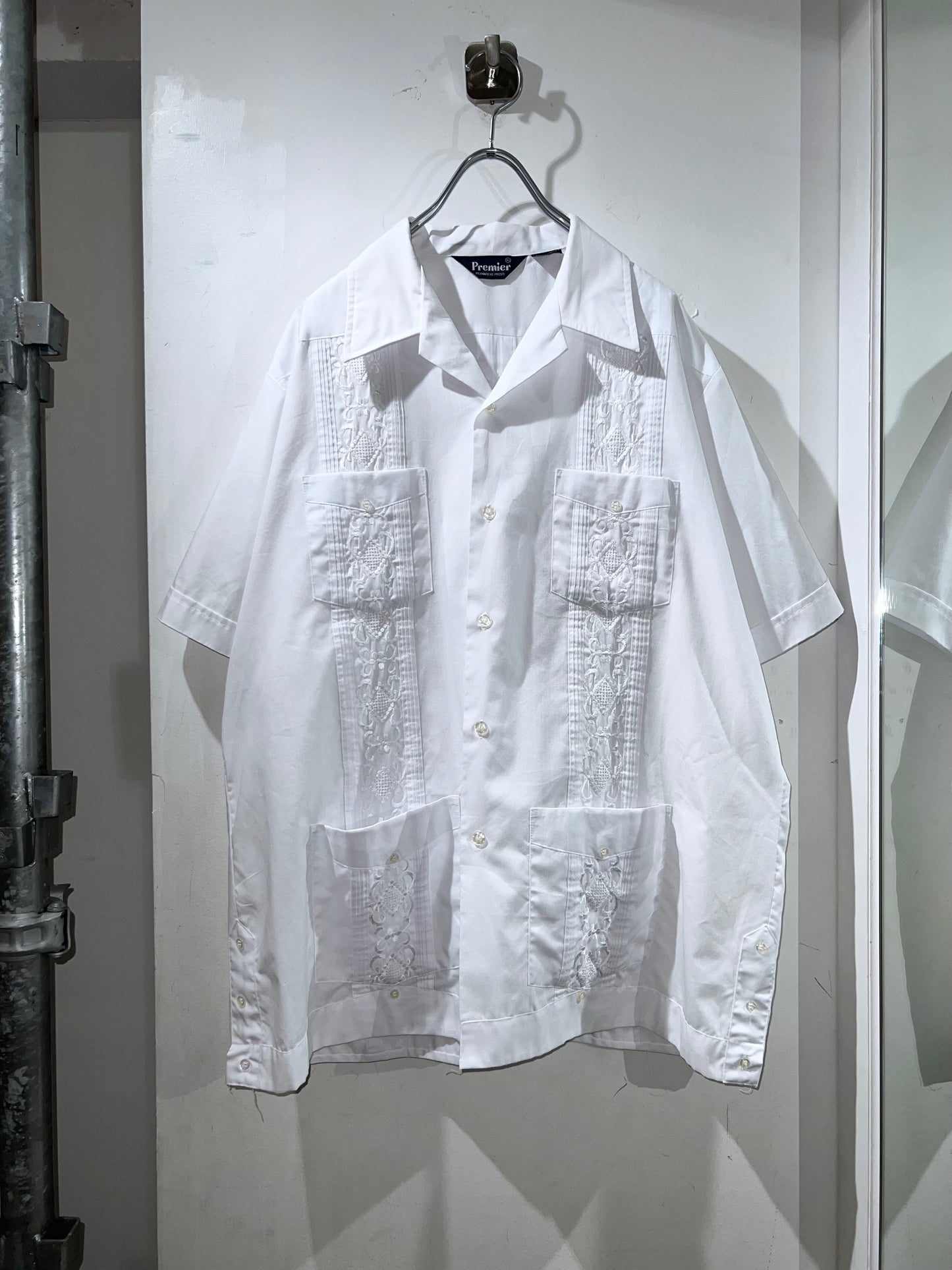 Vintage Premier White Guayabera Shirt