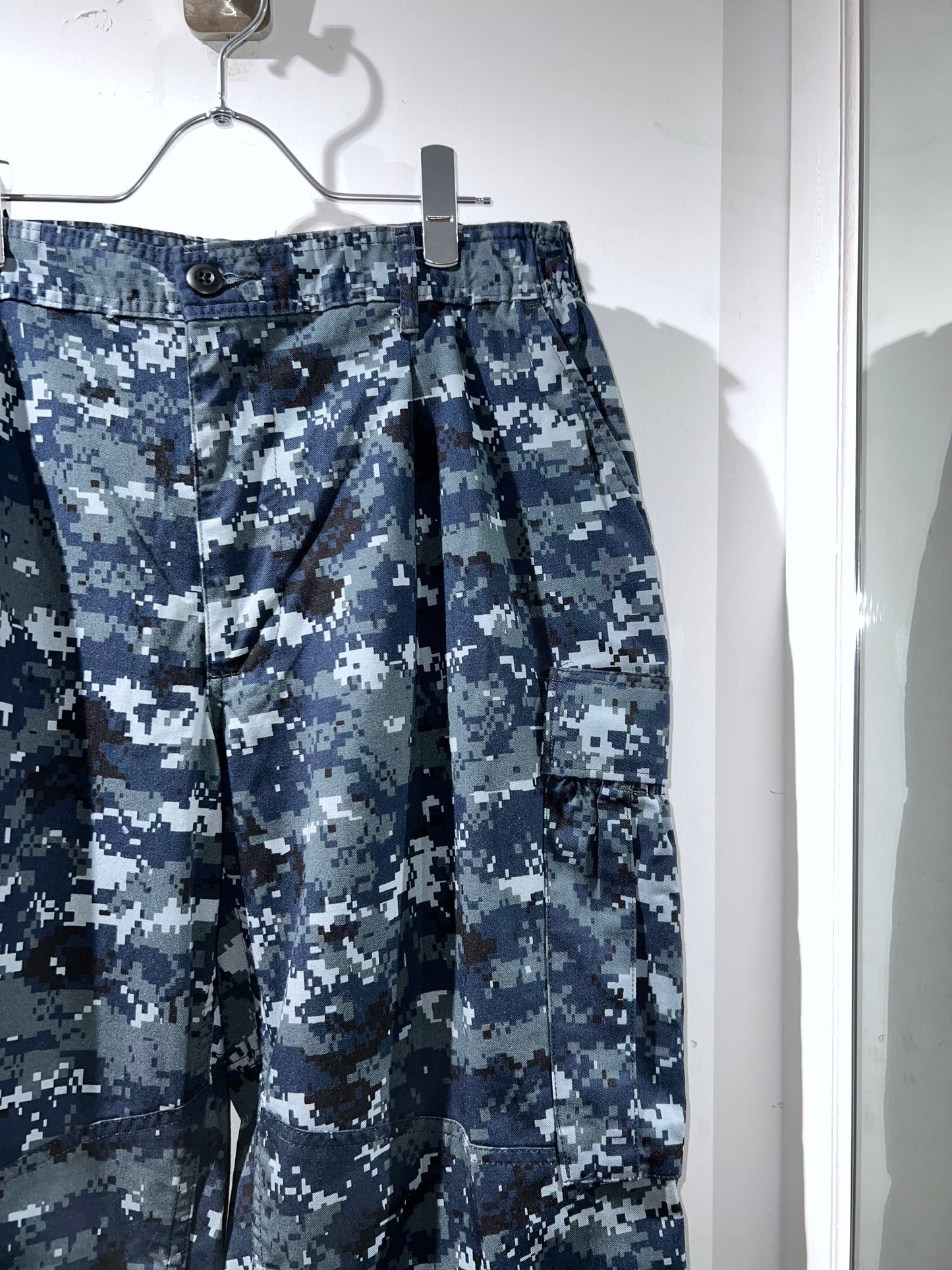 Blue Digital Camouflage Military Pants