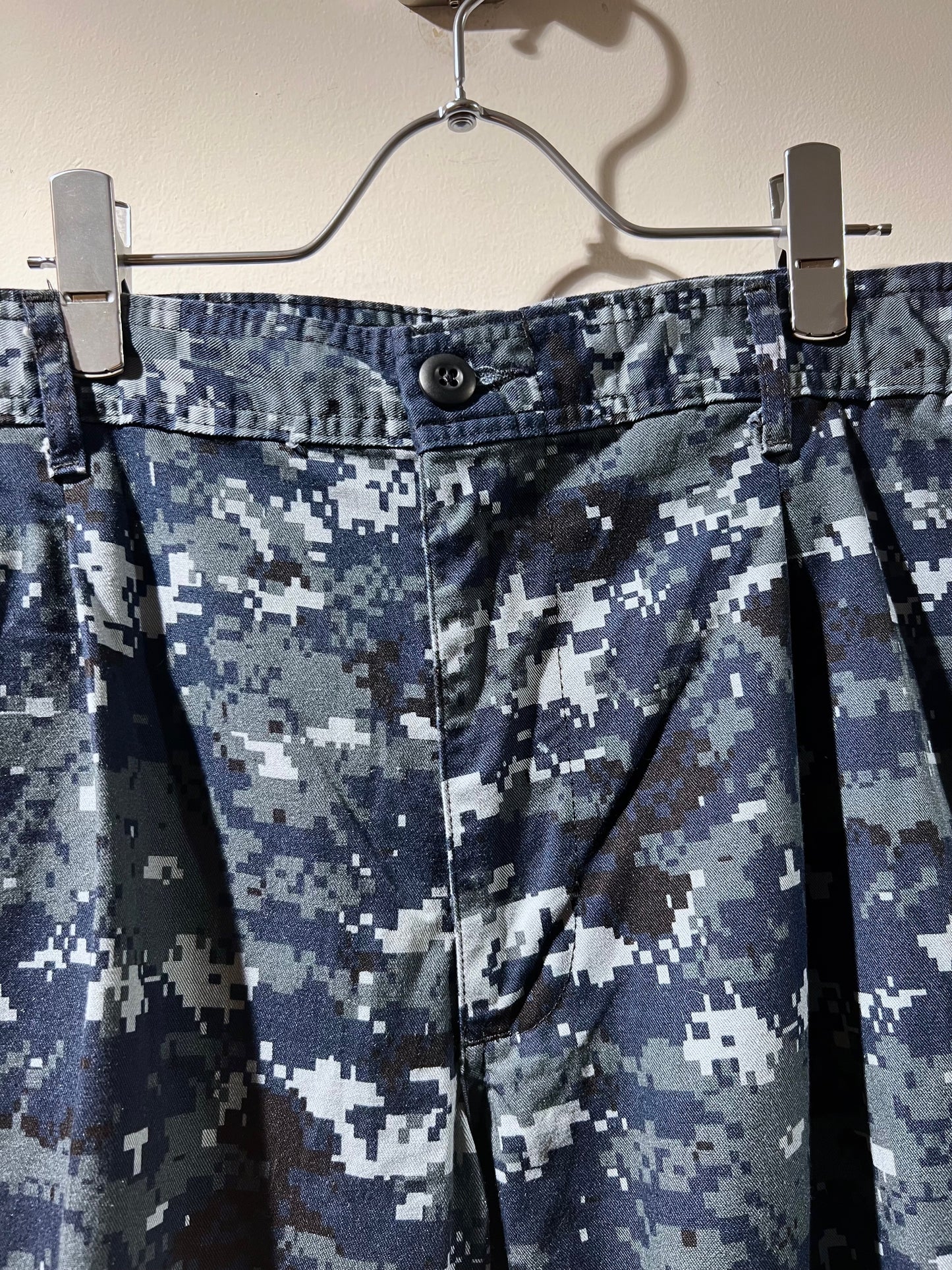 Blue Digital Camouflage Military Pants