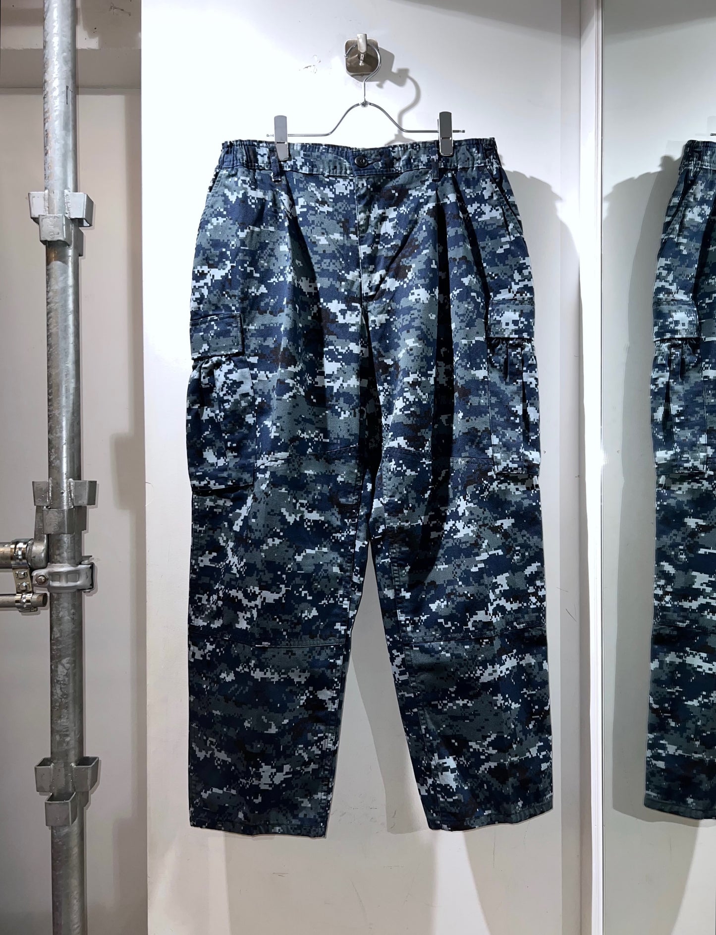 Blue Digital Camouflage Military Pants