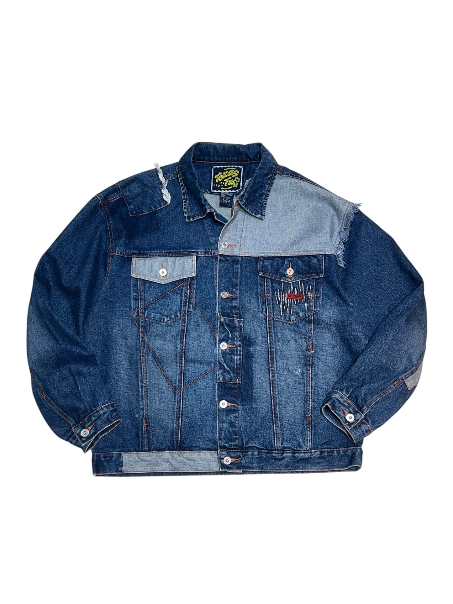 Texas Tuff Remake Style Patchwork Denim Jacket