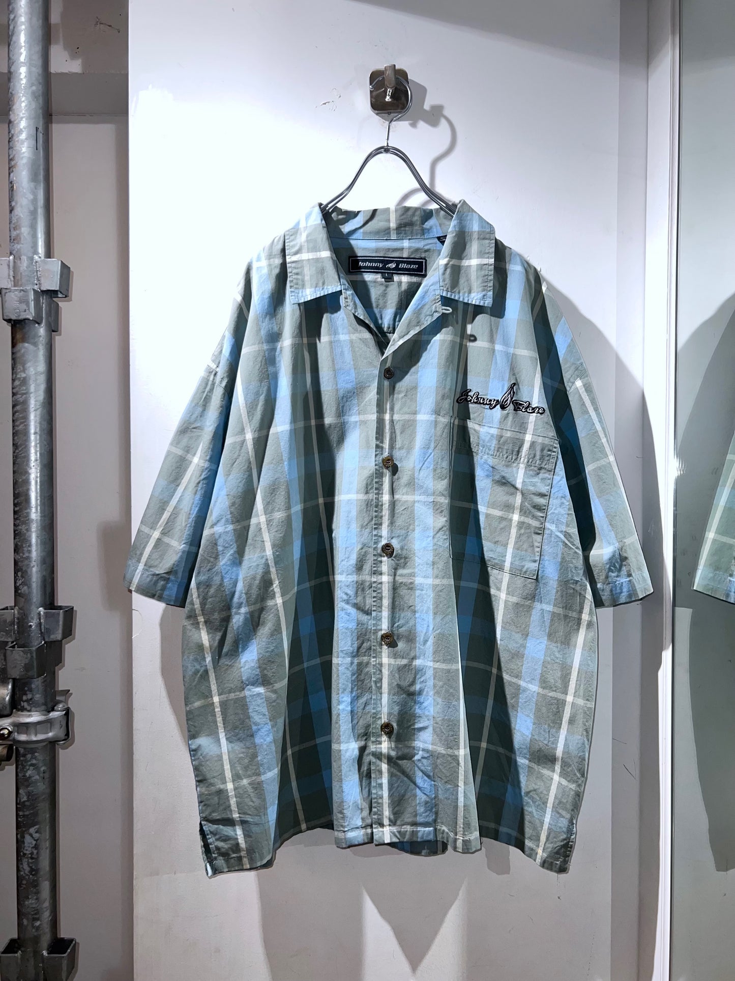 90s Johnny Blaze Lightweight Cotton Plaid Shirt