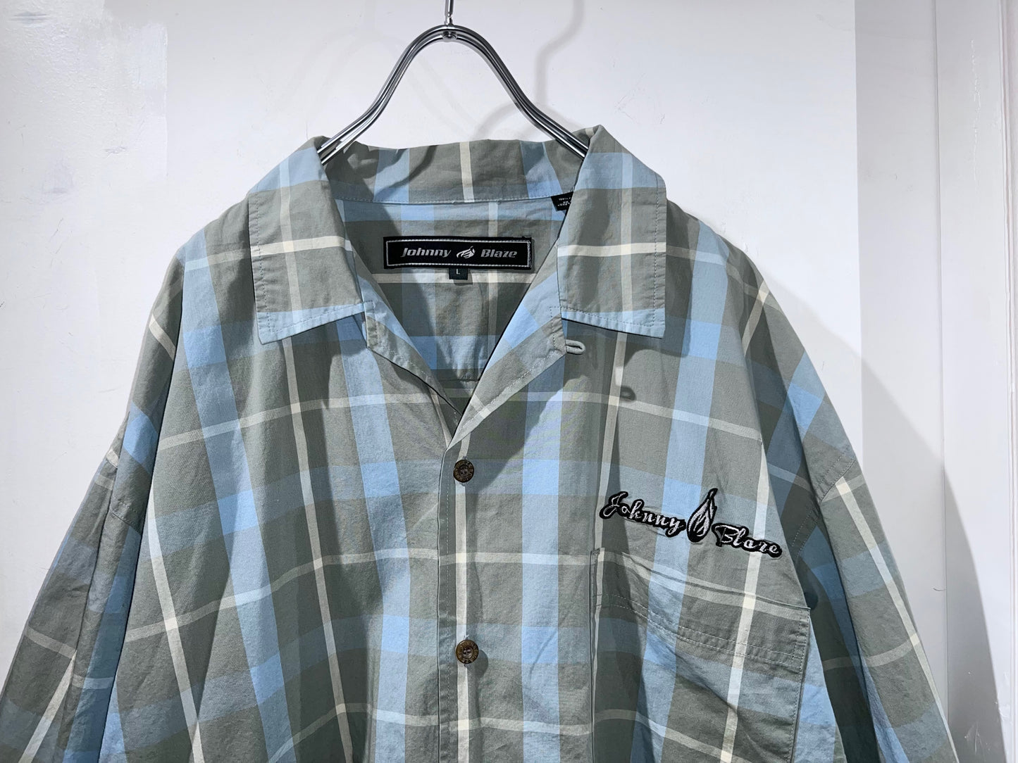 90s Johnny Blaze Lightweight Cotton Plaid Shirt