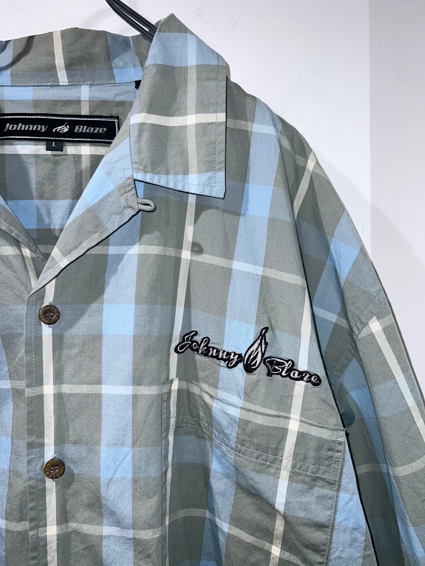 90s Johnny Blaze Lightweight Cotton Plaid Shirt