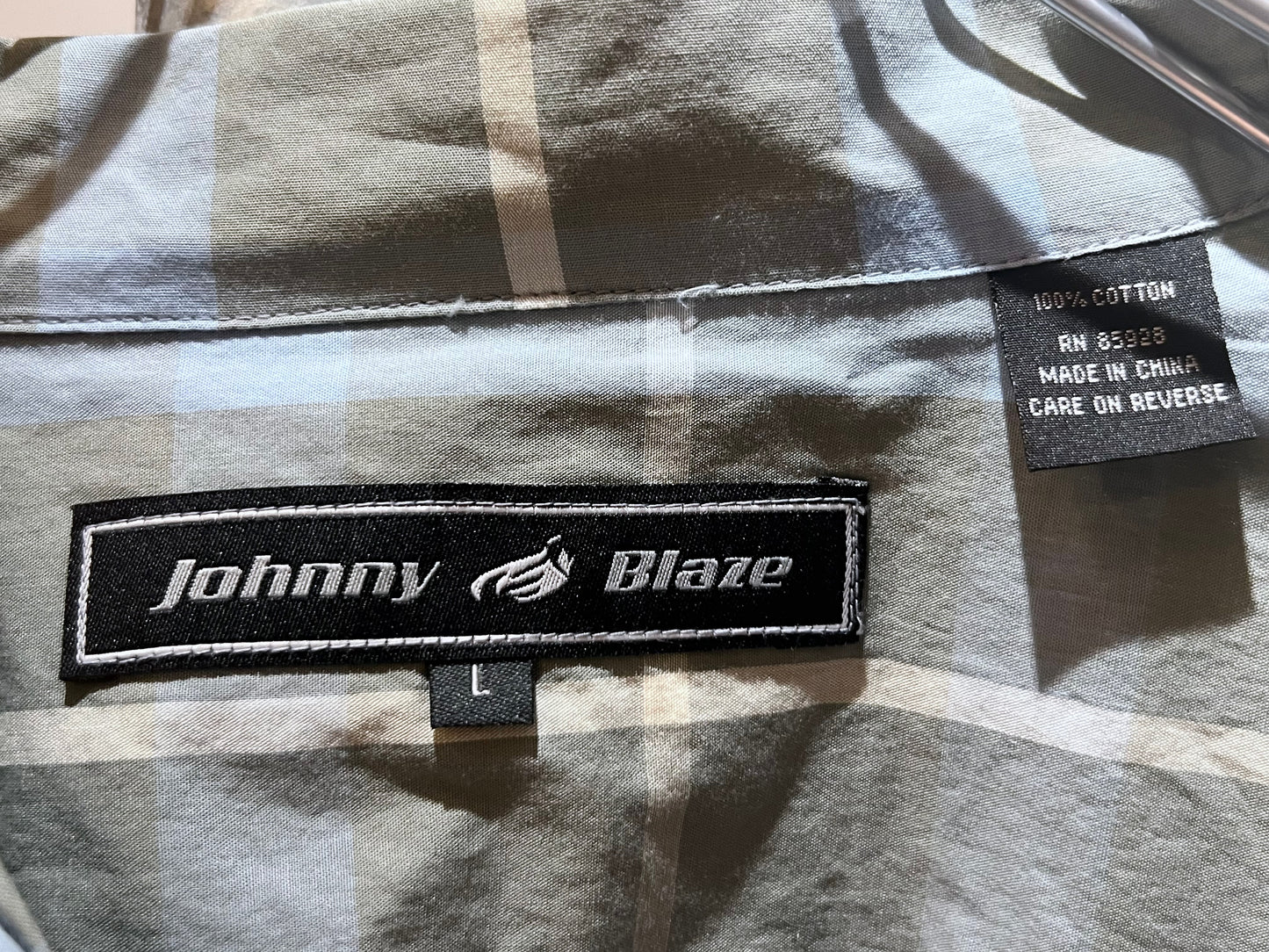 90s Johnny Blaze Lightweight Cotton Plaid Shirt