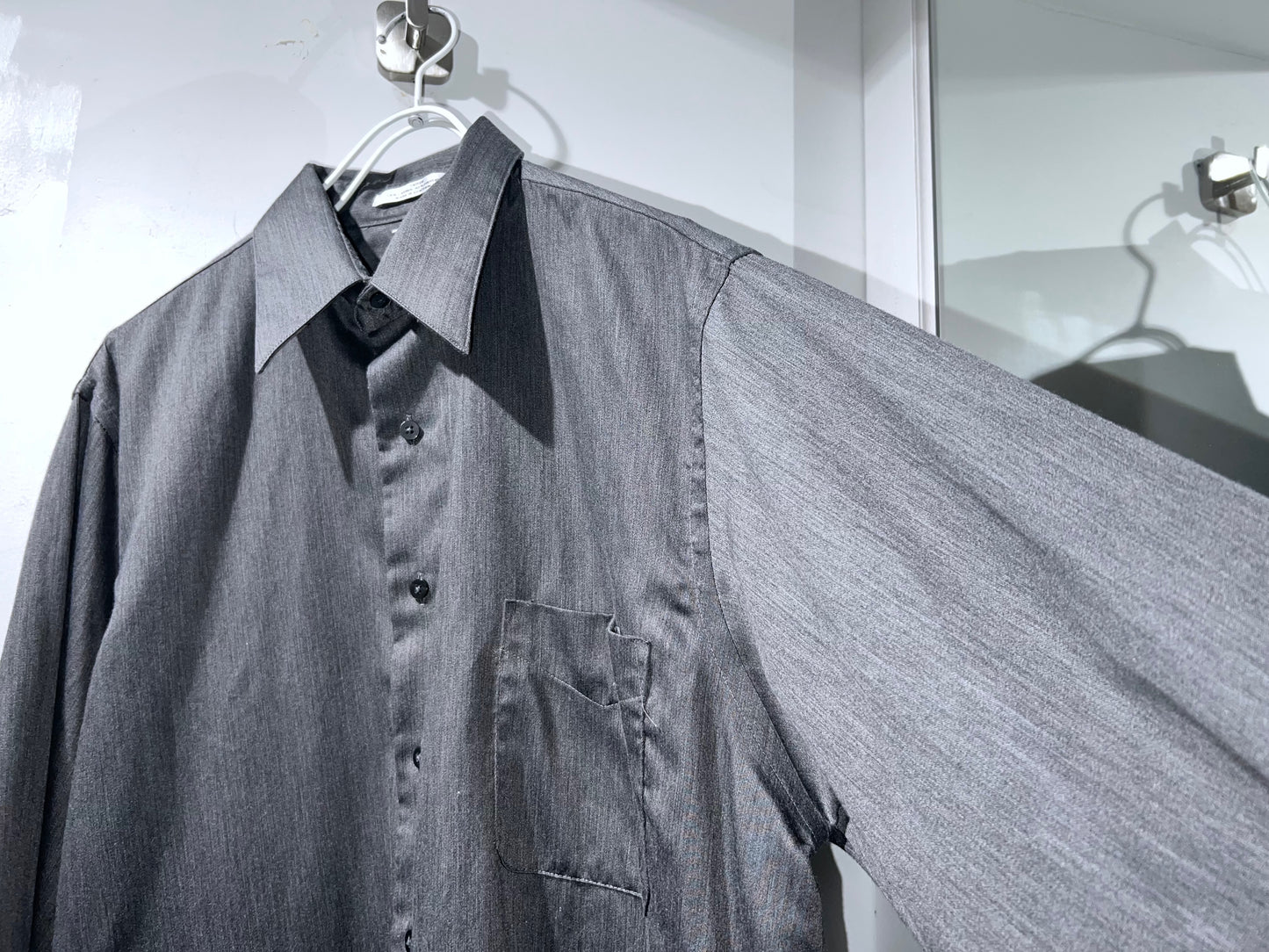 Geffrey Beene Grey Sateen Shirt