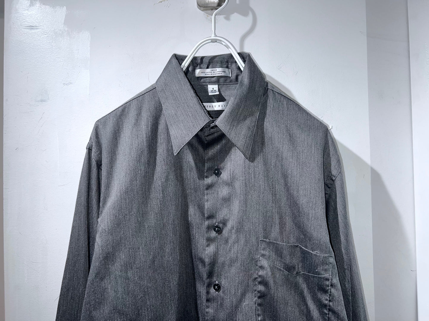 Geffrey Beene Grey Sateen Shirt