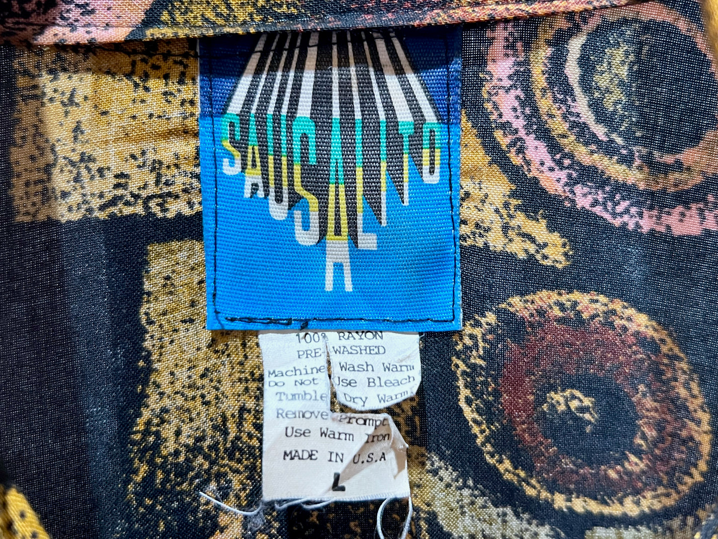 Vintage Abstract Rayon Shirt