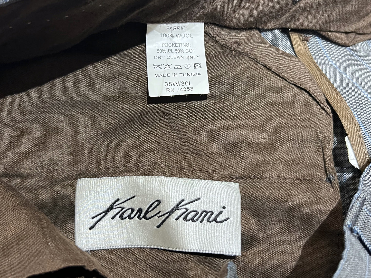 old Blue Striped Wide Slacks