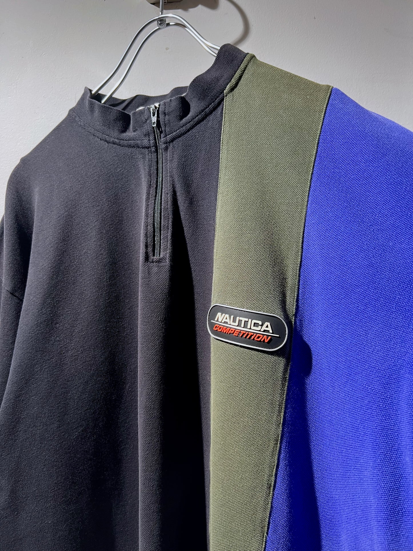 Old Nautica 1/4 Zip Colorblock Shirt