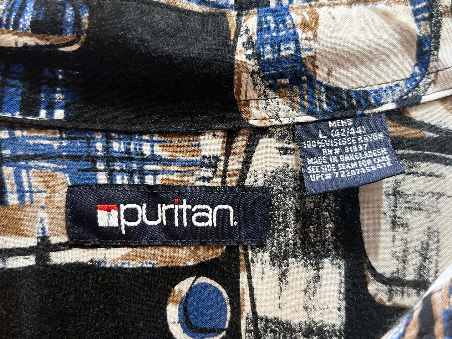 Old Puritan Abstract Rayon Shirt