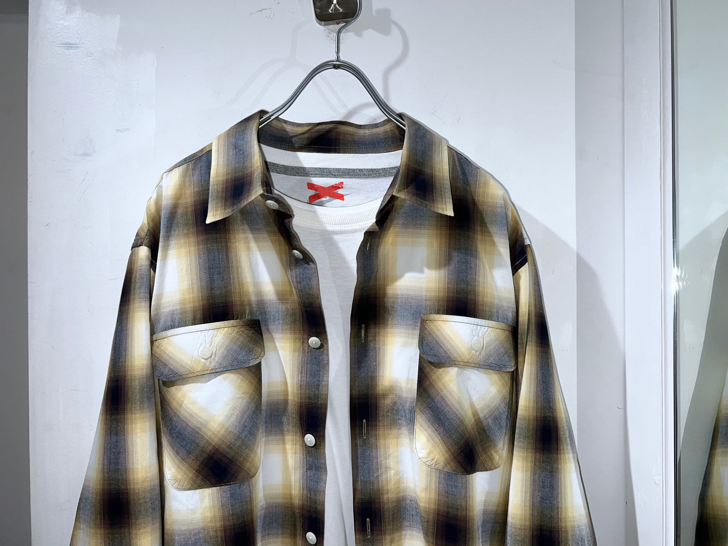 Plus Sized Shadow Check Shirt
