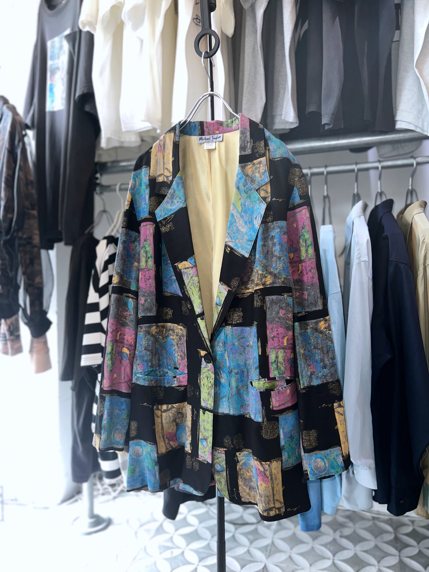Vintage Rayon 1B Tailored Jacket