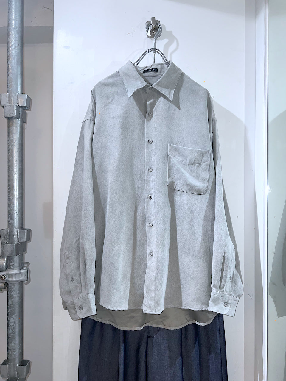 Grey Microsuede Shirt