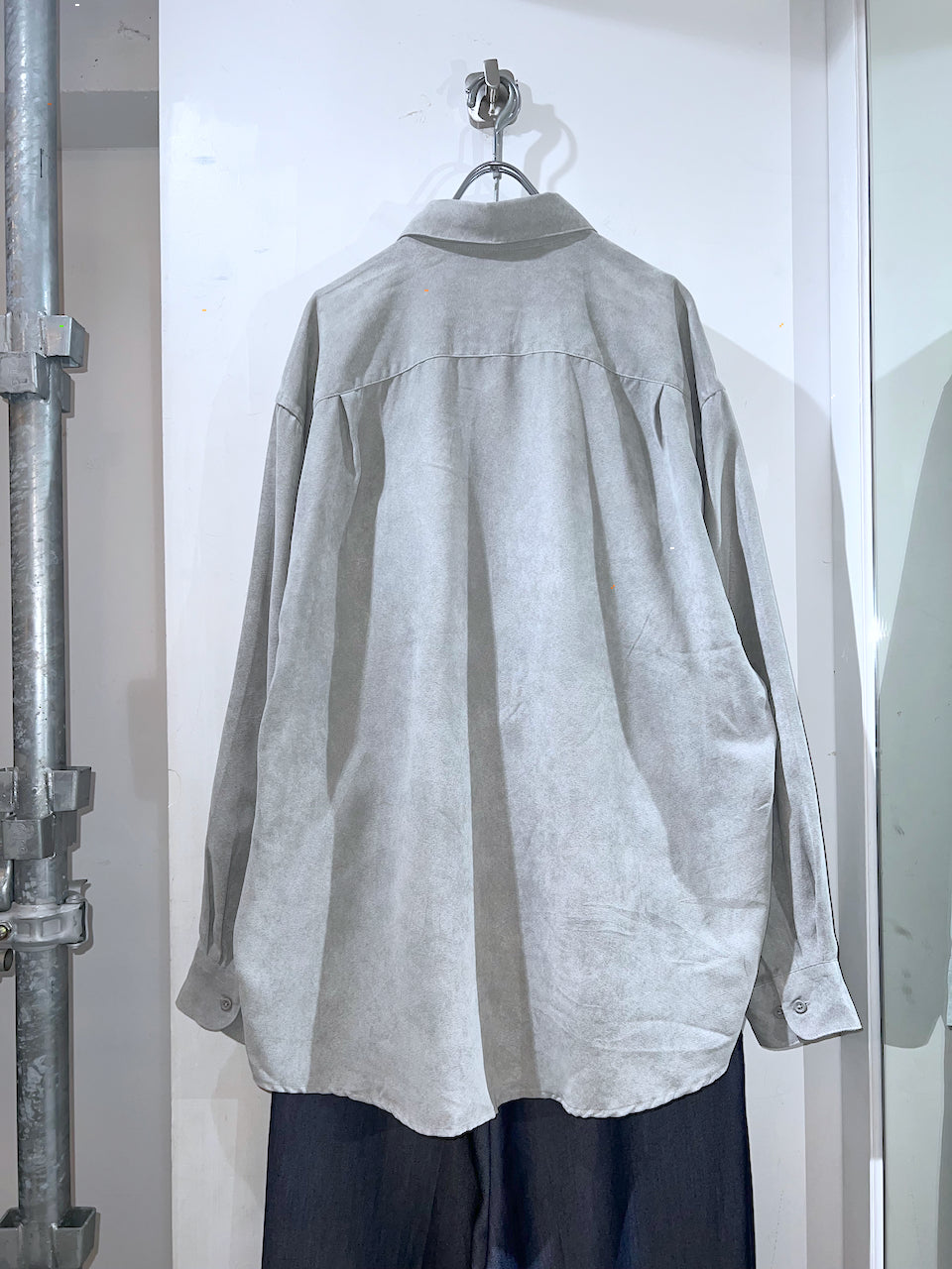 Grey Microsuede Shirt