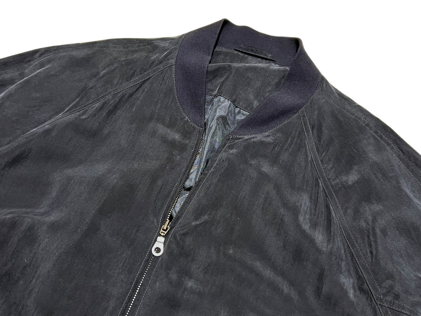 old Silk Zip-Up Blouson