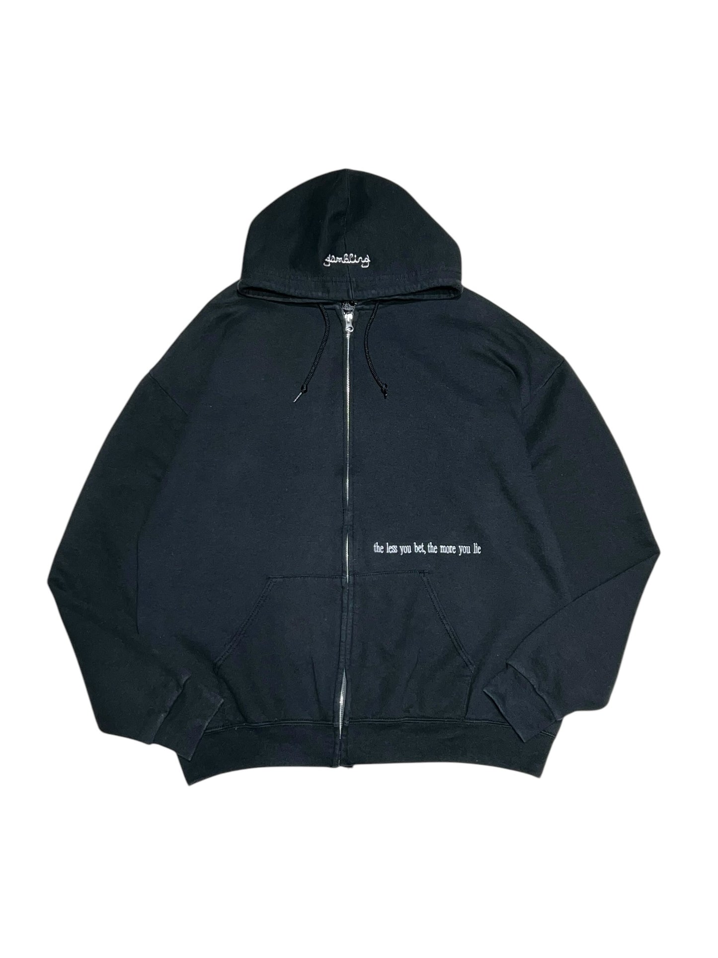 GAMBLING LESS IS MORE ZIP THRU HOOD