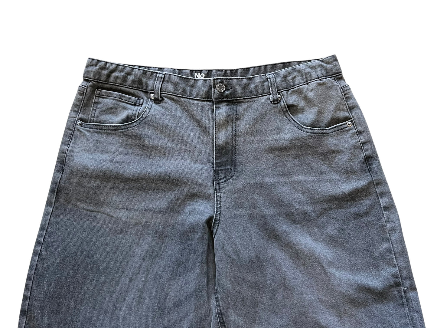 Asphalt Grey Wide Straight Jeans