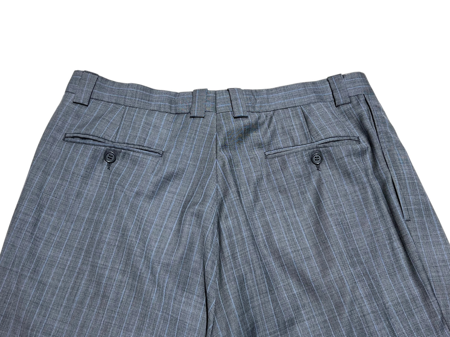old Blue Striped Wide Slacks
