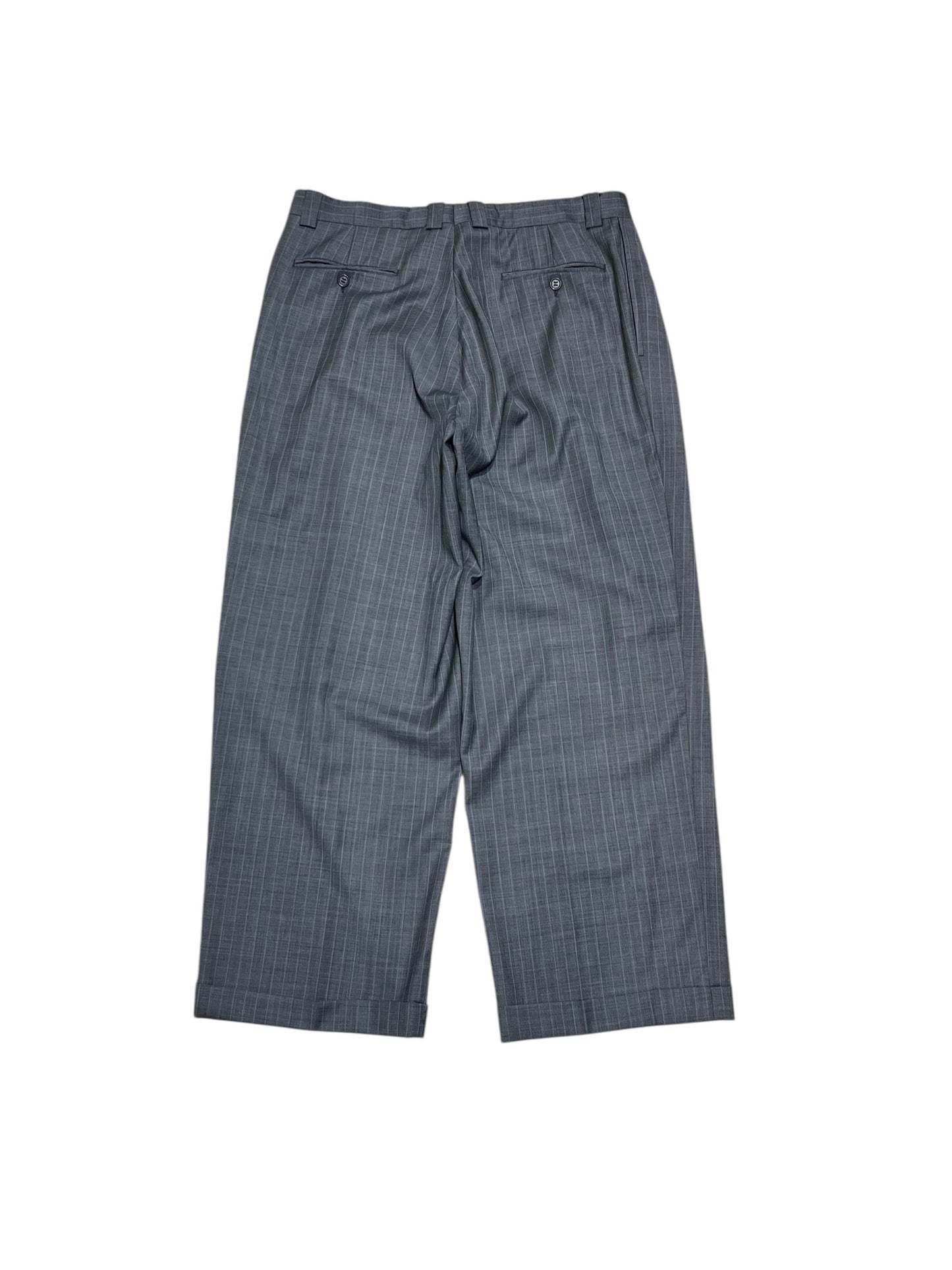 old Blue Striped Wide Slacks