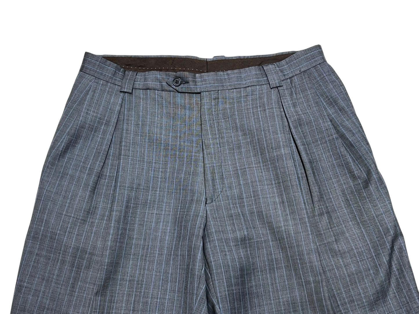 old Blue Striped Wide Slacks