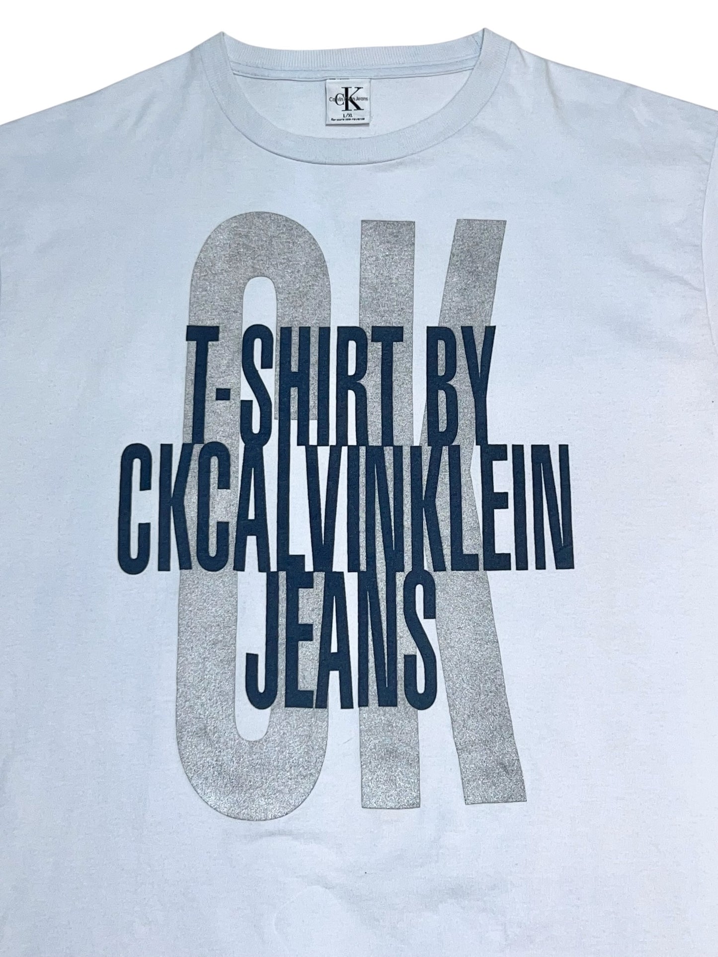 90s Calvin Klein The Scent of Minimalism Print T-Shirt