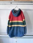 90s vintage Denim Colorblock Hooded Jacket