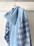 90s vintage Cotton Hooded Button Up Shirt