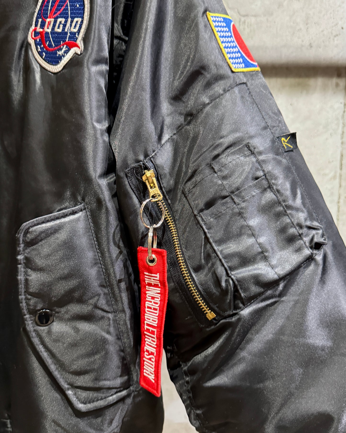 Old Space Exploration Patched Flight Jacket