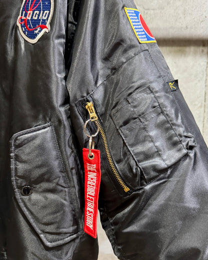 Old Space Exploration Patched Flight Jacket