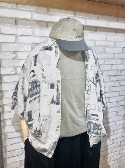 Old Oversized Design Linen Shirt