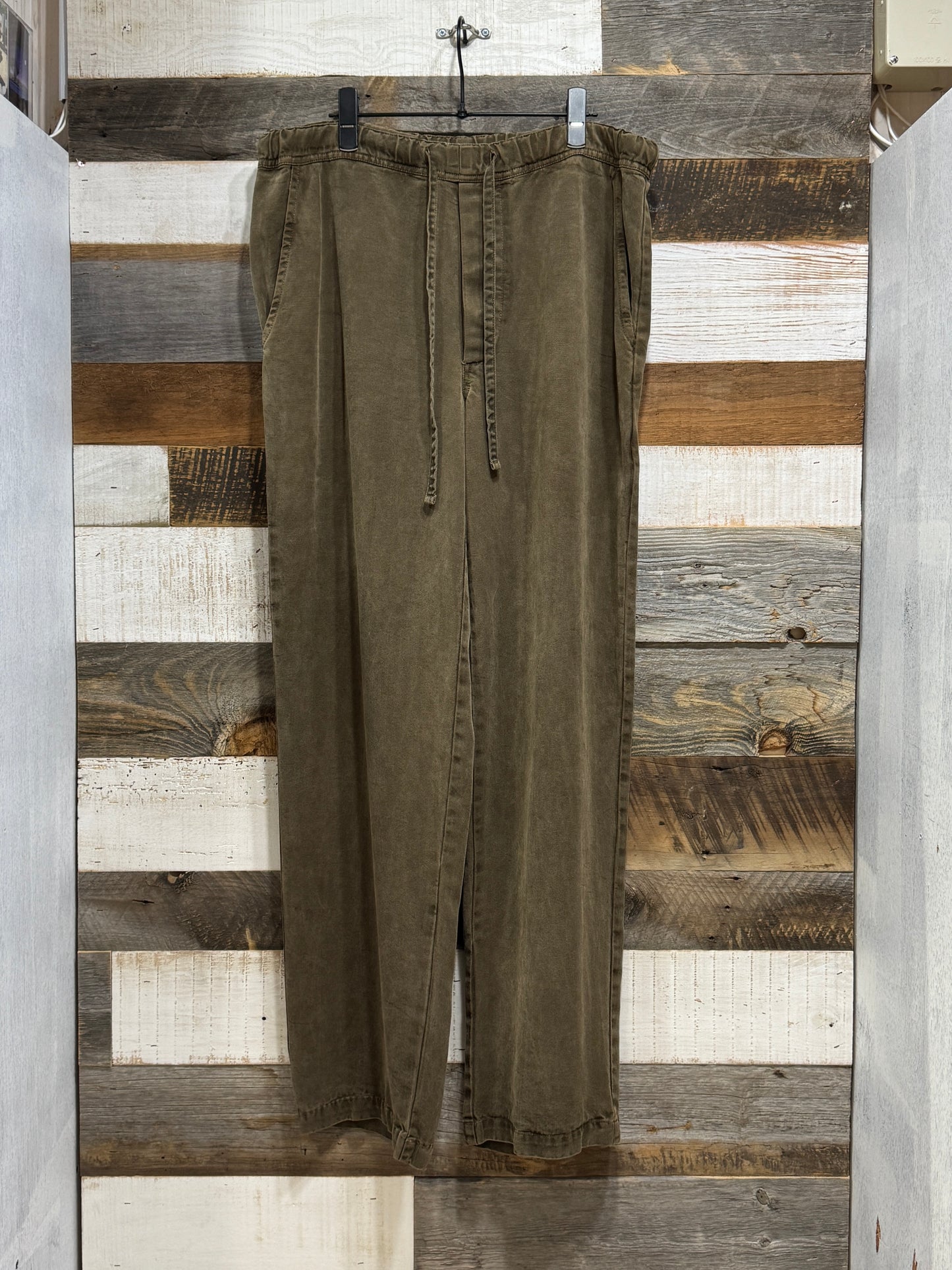 00s Faded Olive Tencel Wide EZ Pants