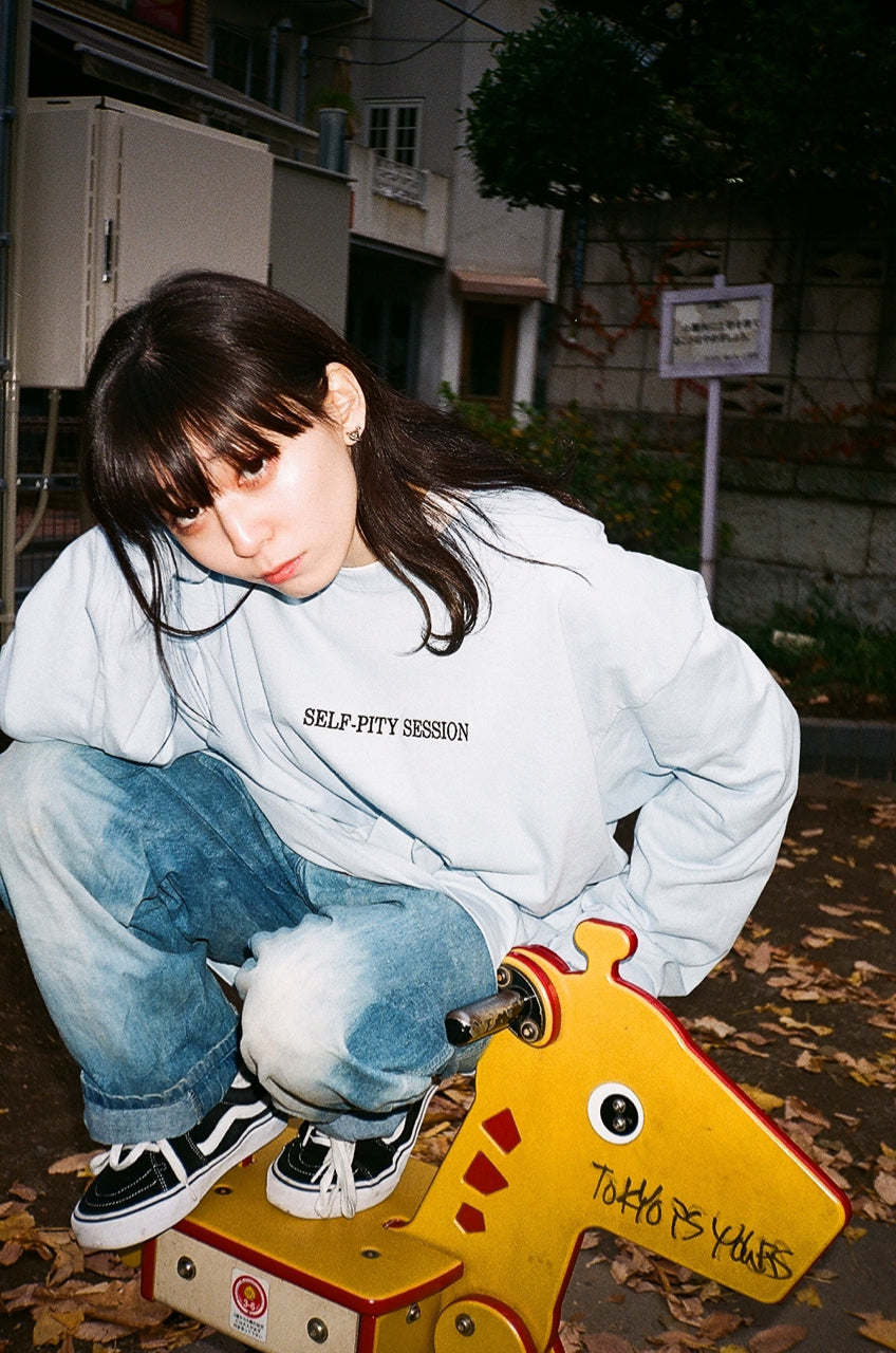 GAMBLING™︎ SELF-PITY L/S TEE BLU