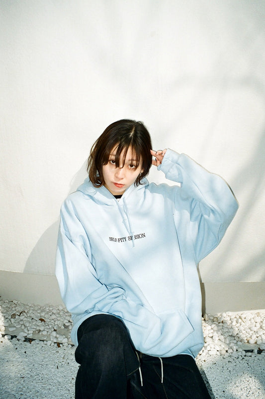 "SELF-PITY" HOODIE BLU